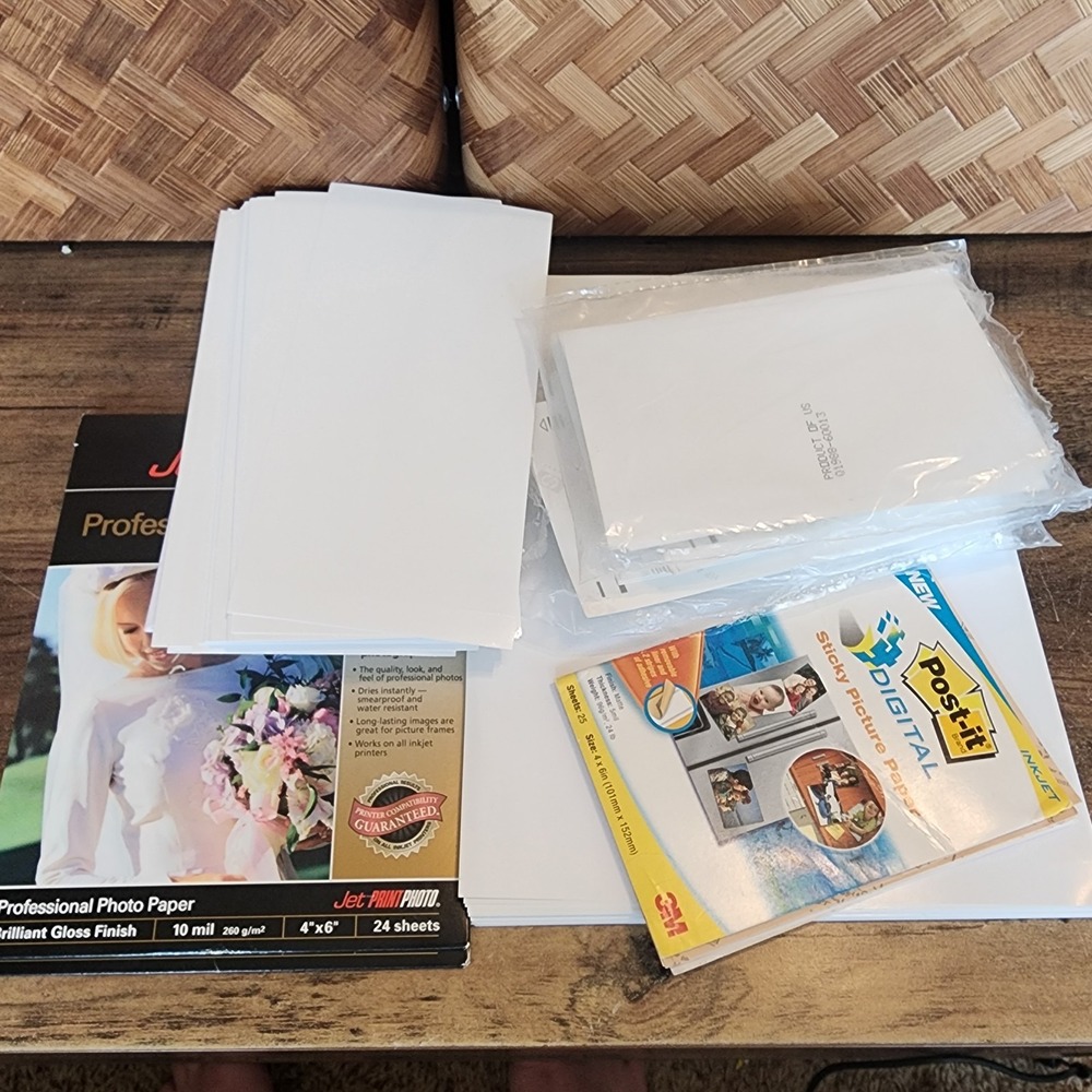 Lot of Various Photo Paper Photo‎ Cards Envelopes Glossy HP Hammermill Post It